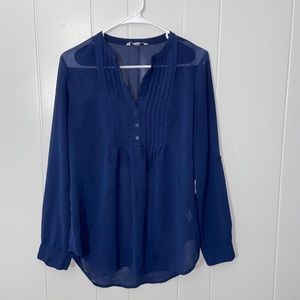 Old Navy Semi-Sheer Tunic Blouse